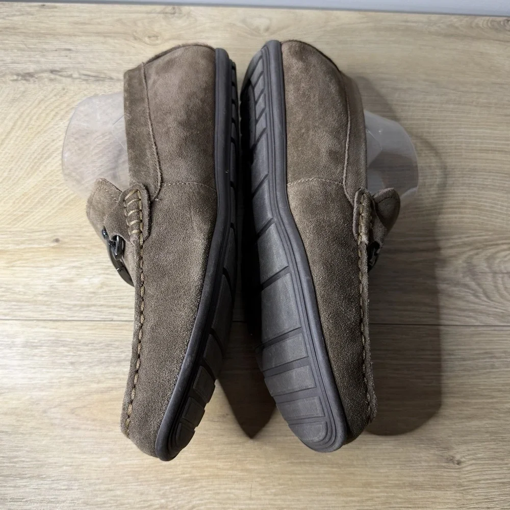 Vionic Mason Horsebit Loafers Men‎ 8.5 Taupe Suede Driver Moccasins Dress Shoes